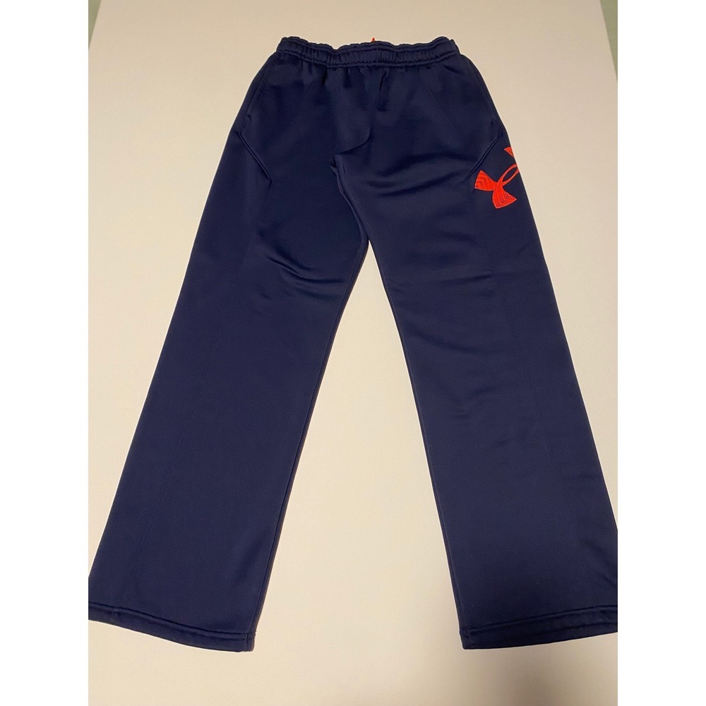 Under Armour Boys Pants YLG Youth Large Navy Blue Athletic Warm Up
